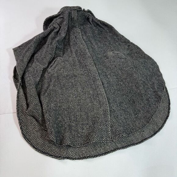 Vintage Saxon Jacket Poncho Womens Medium Virgin Wool Gray Pullover Cozy Cabin - Picture 1 of 9